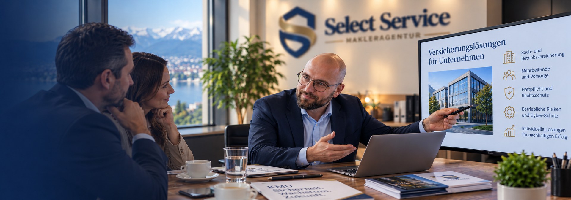 Beratungsgespräch mit einem Unternehmerpaar