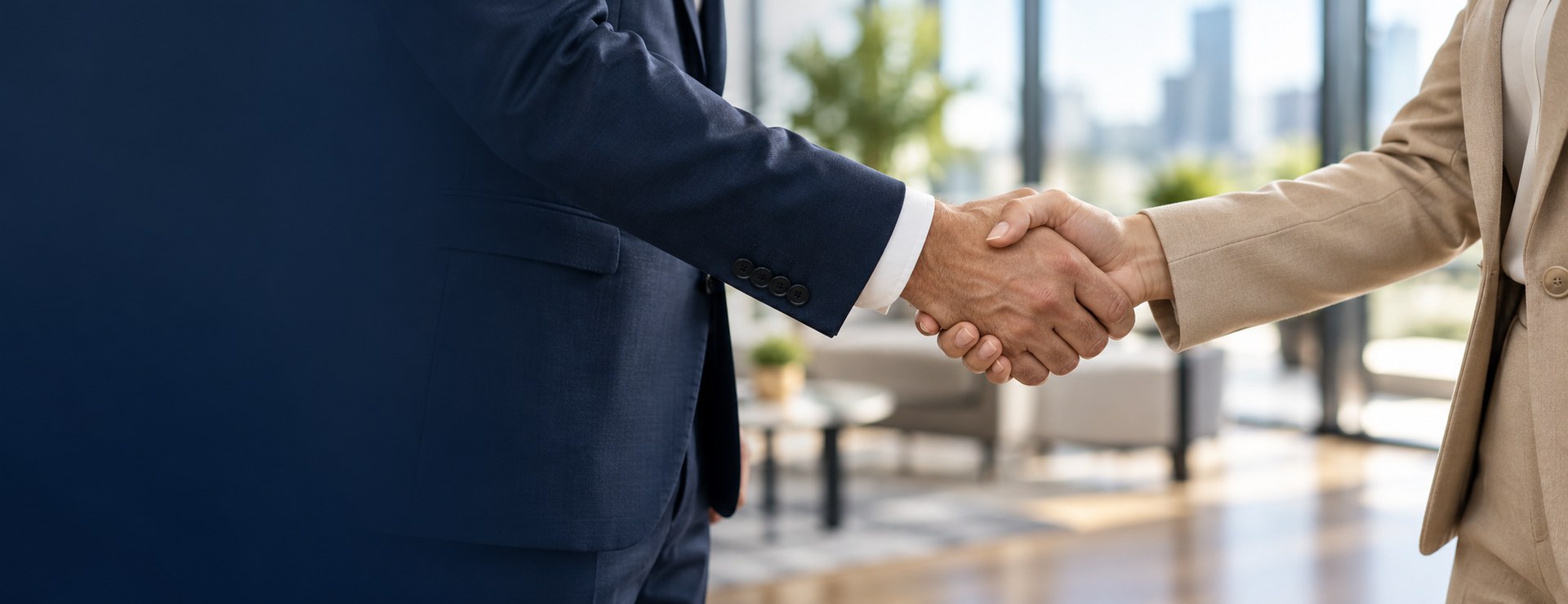 Handschlag zwischen zwei Geschäftspartnern